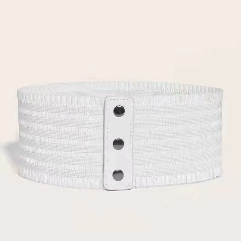 Ceinture élastique large pour femmes, style rétro classique, polyvalente, adaptée aux robes, manteau