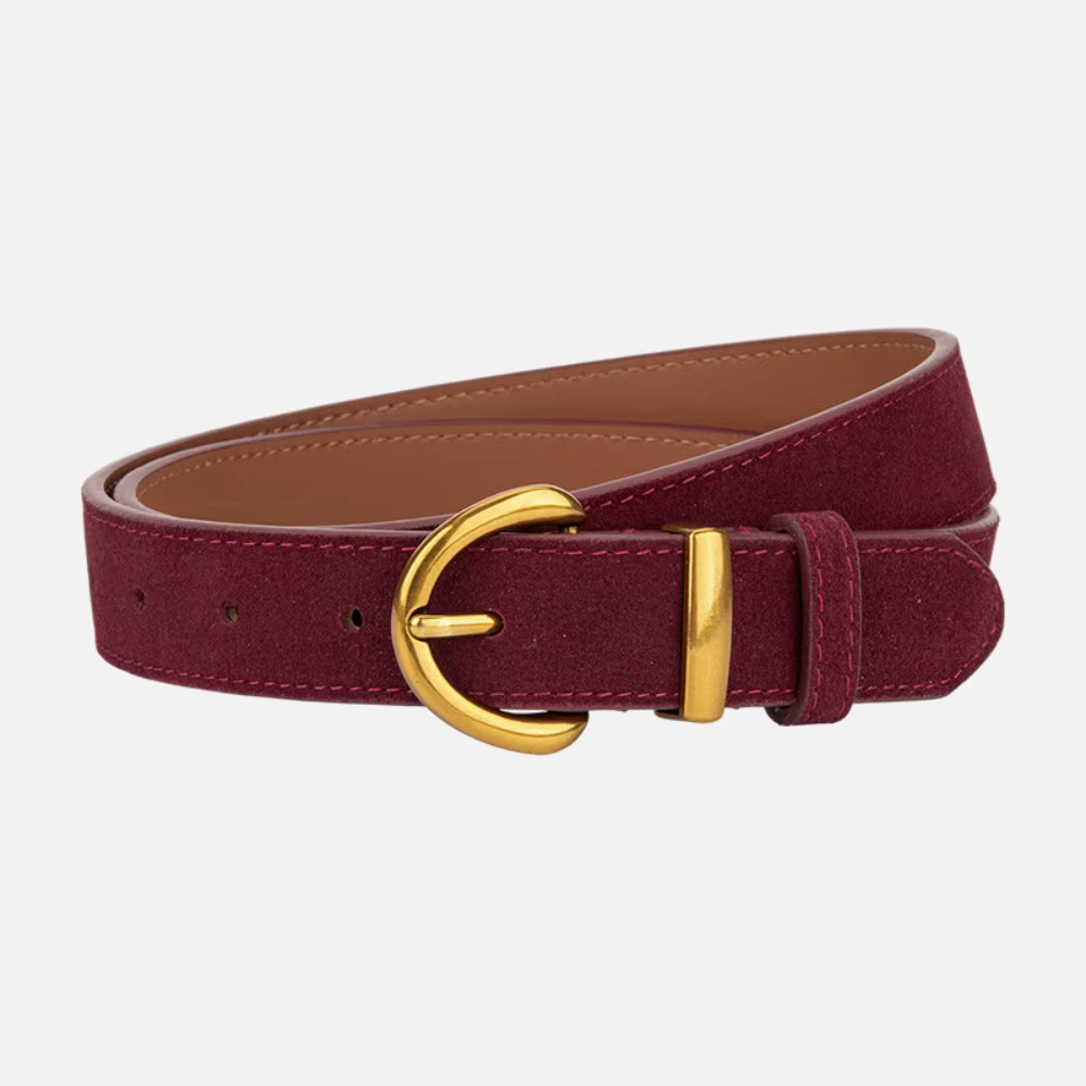 Ceinture en cuir suédé pour femme, design de luxe, décontracté, polyvalent, sangle de taille d'affai