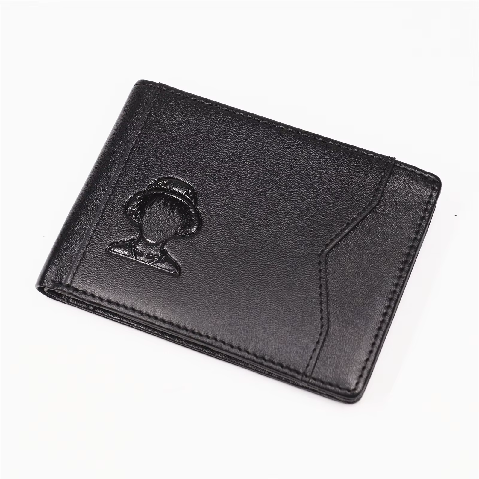 Portefeuille en cuir PU pour hommes, portefeuille fin à double rabat, porte-cartes, fenêtre d'identi