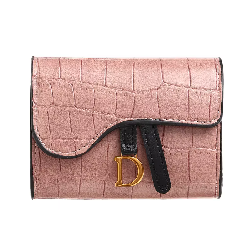 Porte-cartes de luxe pour femmes, mini portefeuille court en PU, imprimé lettres, multi-cartes, peti
