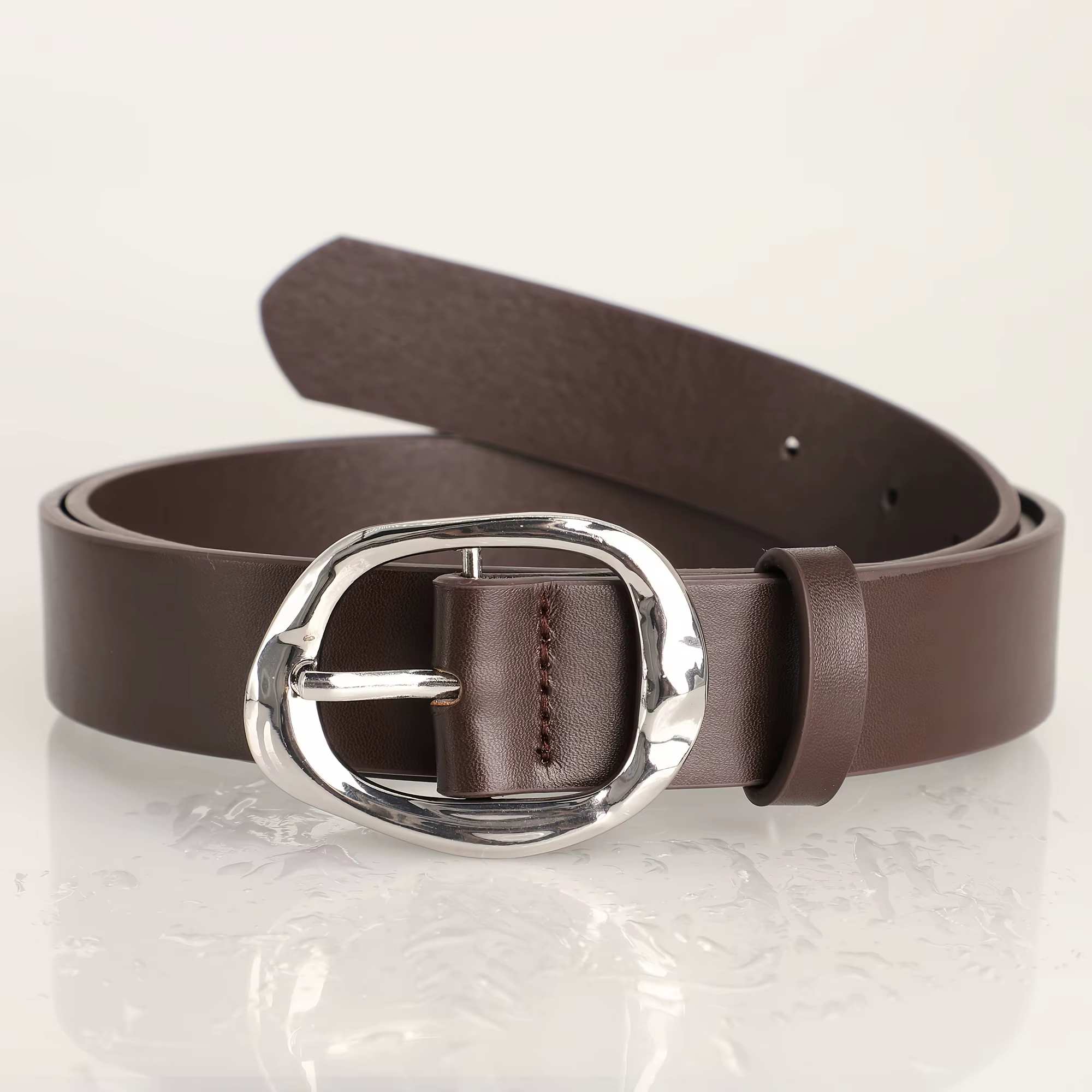 Nouvelle ceinture de luxe pour femmes, mode décontractée, classique, boucle argentée, grande taille,