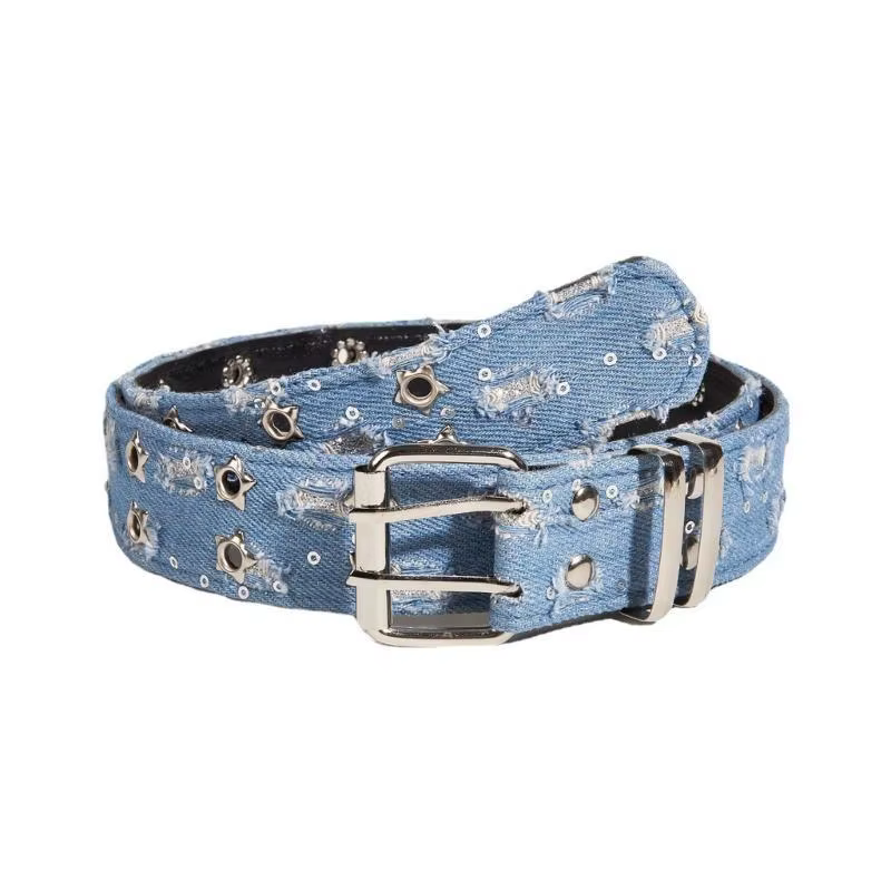 39BD – ceinture taille pour adulte, avec boucle réglable à Double ardillon, en lavé, pour femmes en 
