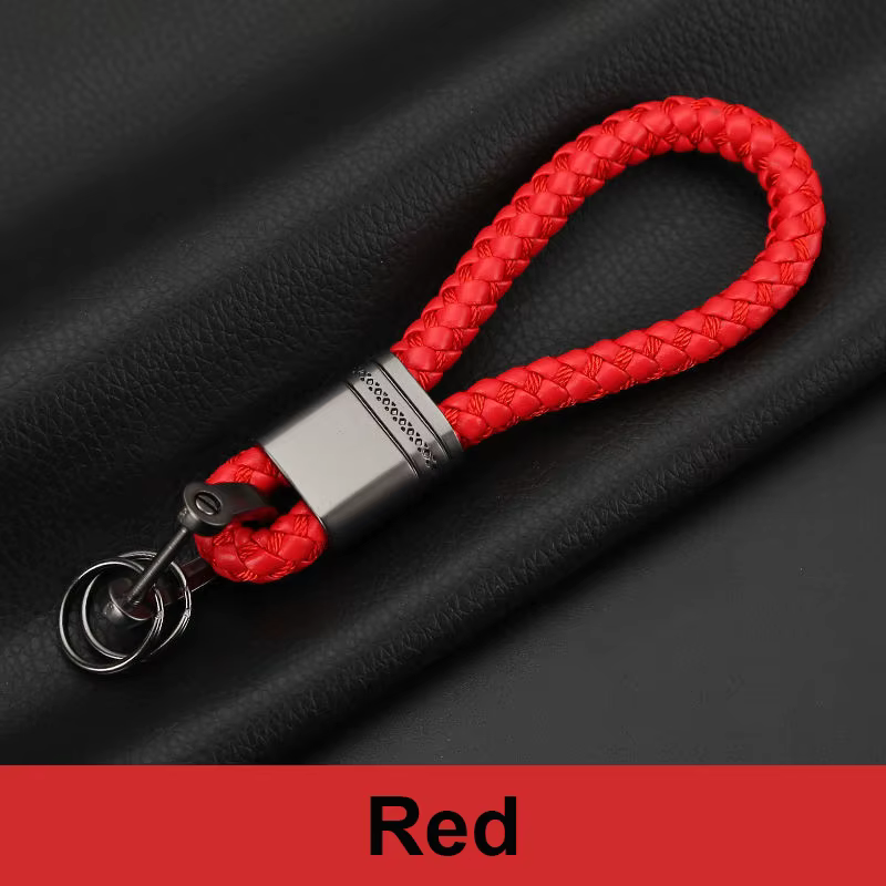 Porte-clés de voiture en cuir tissé à la main, 1 pièce, corde pour hommes et femmes, porte-clés de t