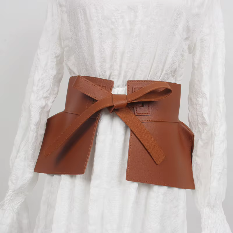 Ceinture large à lacets pour femmes, nouveau Style, jupe à nœud papillon, décoration à la mode, crav