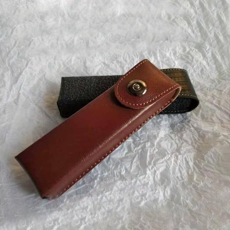 Étui à lunettes presbytes en cuir classique pour hommes et femmes, boîte à lunettes élégante en cuir