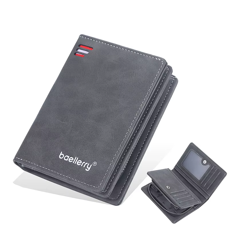 Baellerry nouveaux hommes portefeuilles de haute qualité marque porte-carte court mâle sacs à main f
