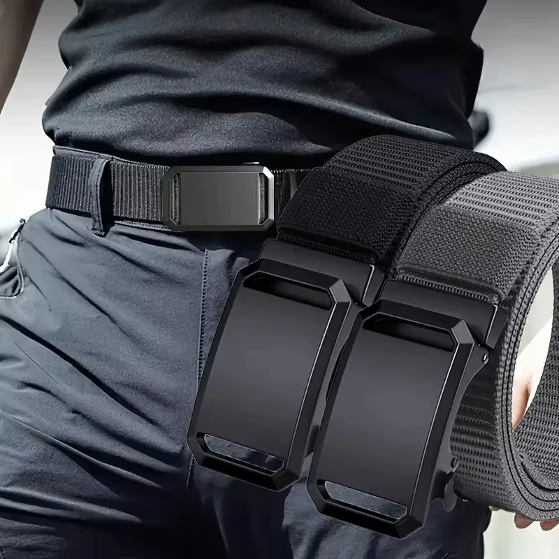 Nouvelle ceinture à boucle automatique, vêtements de travail tactiques en toile, pantalons d'entraîn