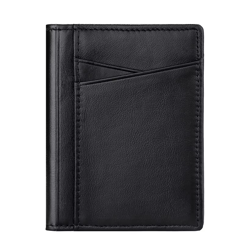 Porte-cartes en cuir véritable avec nom personnalisable pour hommes et femmes, nouveau petit Ultra f