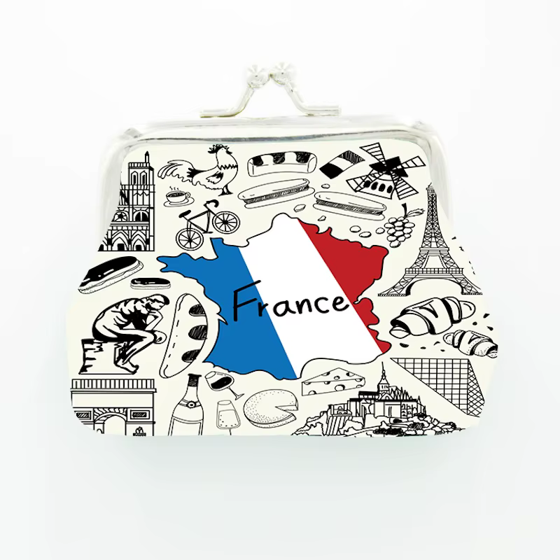 Porte-monnaie en cuir PU personnalisé, portefeuille imprimé à la demande, logo, artiste, designer, s
