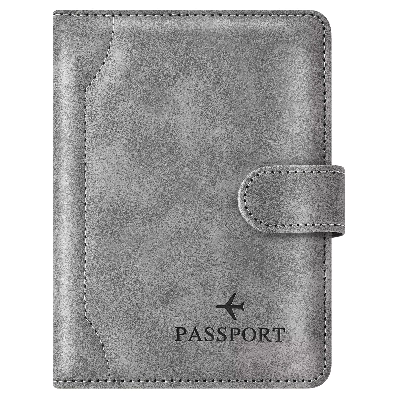 Porte-passeport, couverture de passeport avec emplacement pour cartes de crédit et emplacement pour 