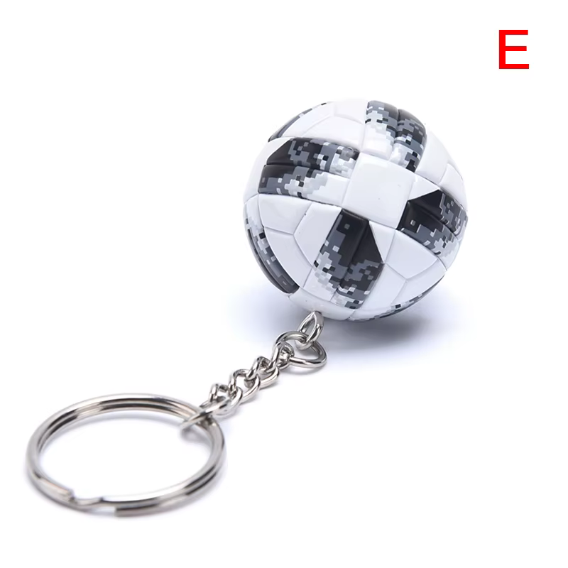 Porte-clés en cuir PU pour football, 1 pièce, porte-clés 3D pour sportifs, souvenirs pour hommes, po