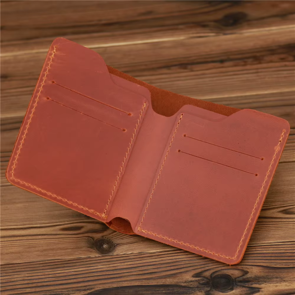 Portefeuille rétro en cuir véritable pour hommes, porte-monnaie pour permis de conduire, Durable