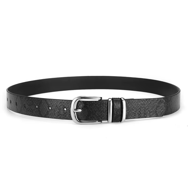 2.8x106 cm mode léopard ceinture femmes serpent imprimé ceinture en cuir PU boucle ardillon ceinture
