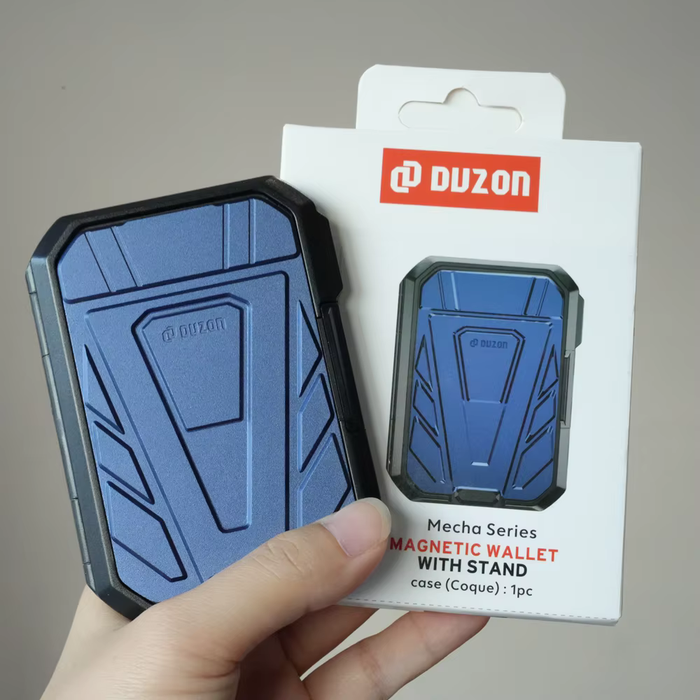DUZON Armor portefeuille magnétique dur pour IPhone 17 16 Pro Max porte-carte détachable à 3 emplace