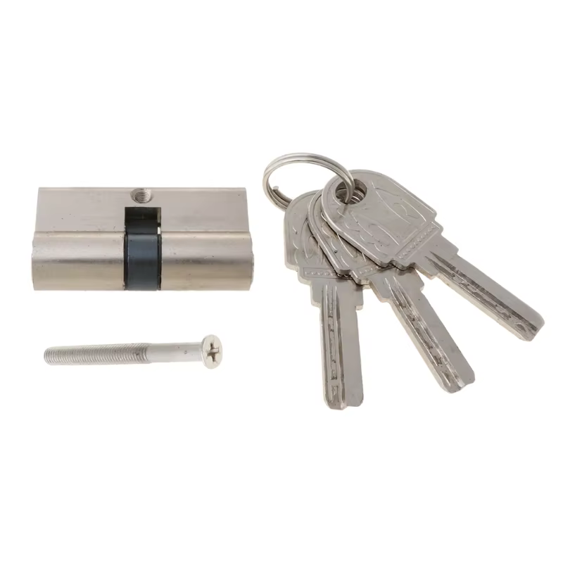 Serrure de porte d'entrée à clé, ensemble de serrures à cylindre avec 3 clés, serrure de porte d'ent