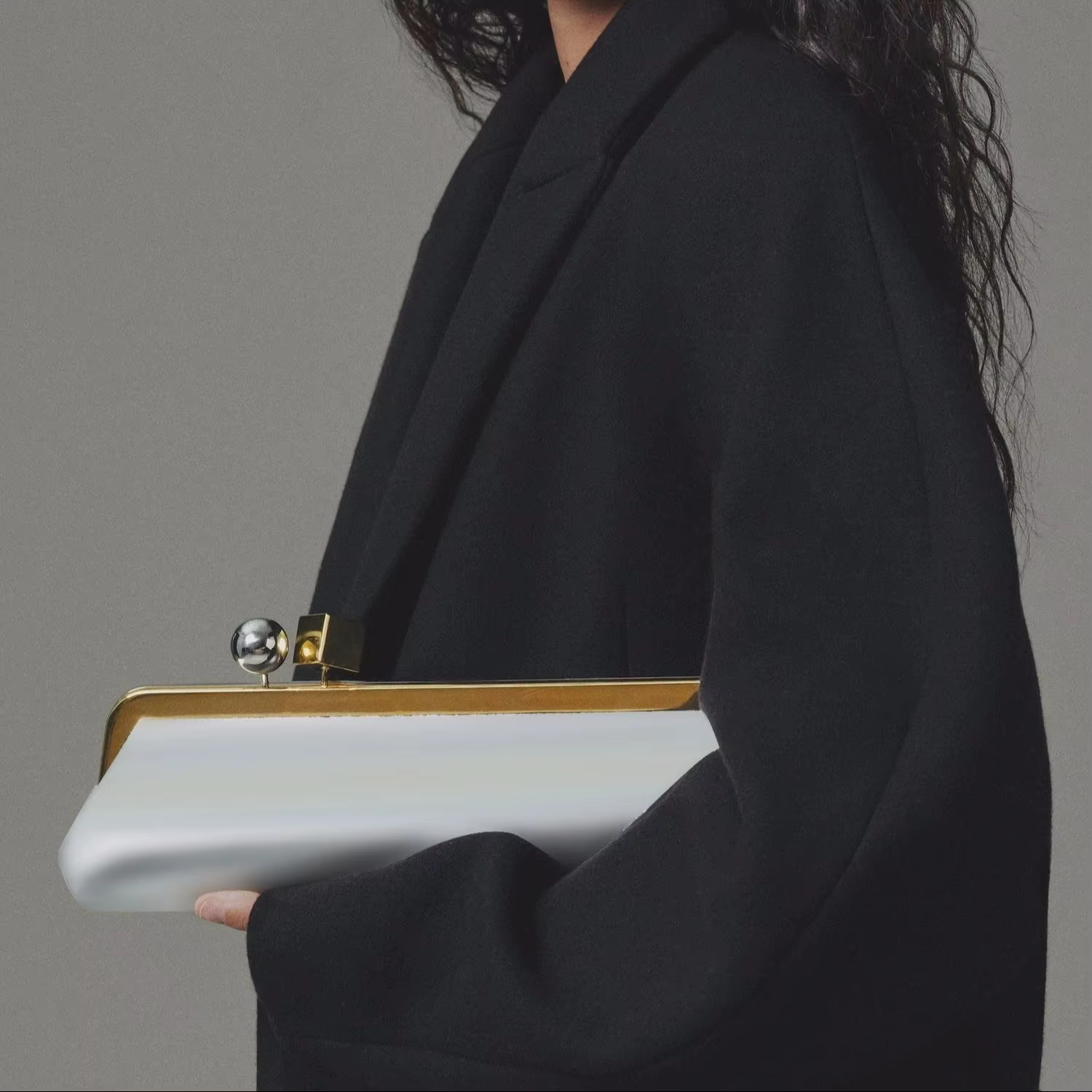 Pochette longue avec bandoulière amovible, sac Baguette à la mode pour femmes, sac à main à Clip de
