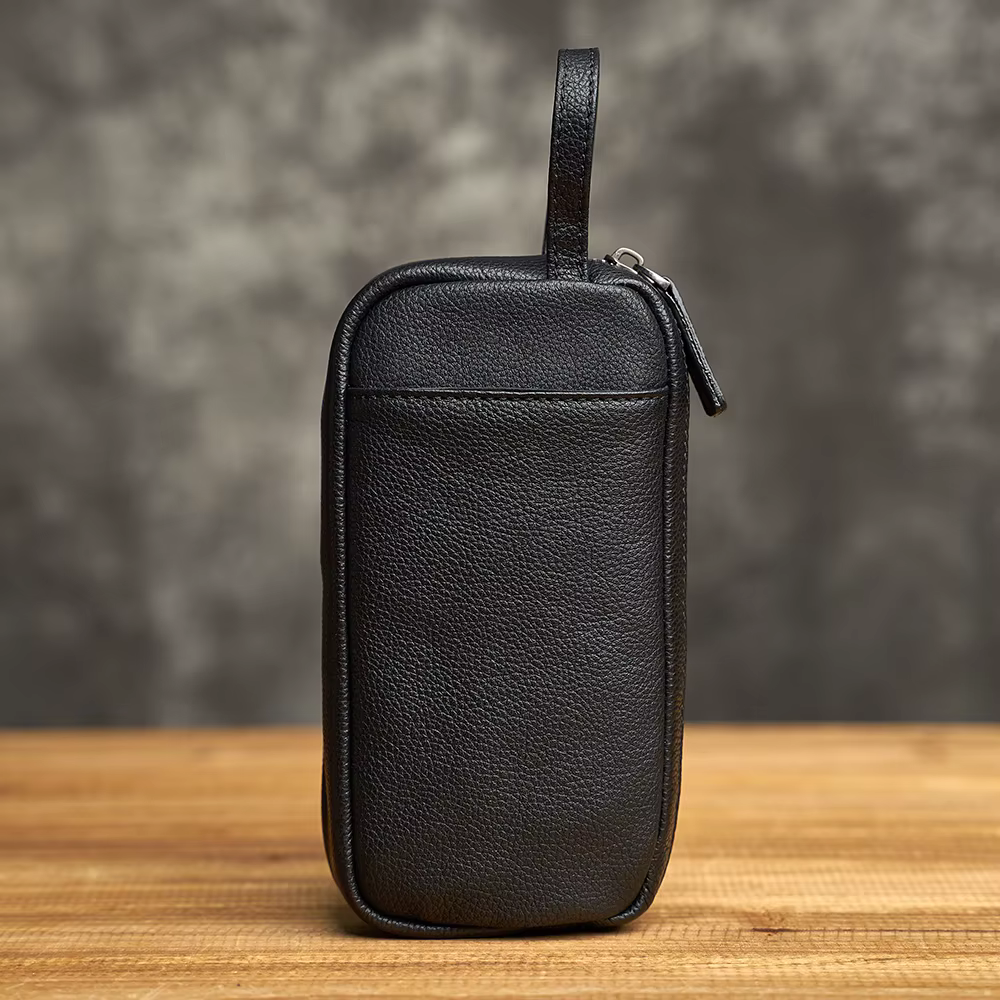 ZRCX-Pochette en cuir véritable pour homme, sac à main en cuir de vachette couche supérieure, portef