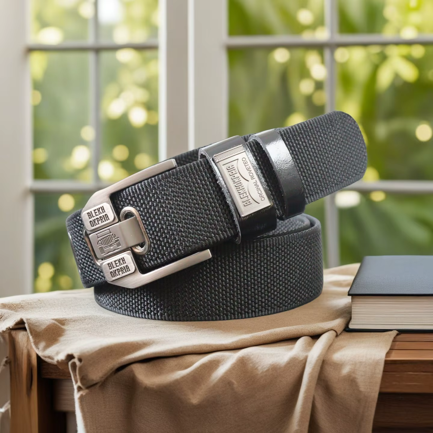 Ceinture en toile à boucle ardillon pour hommes pour adolescents – Décontracté rétro élégant de haut