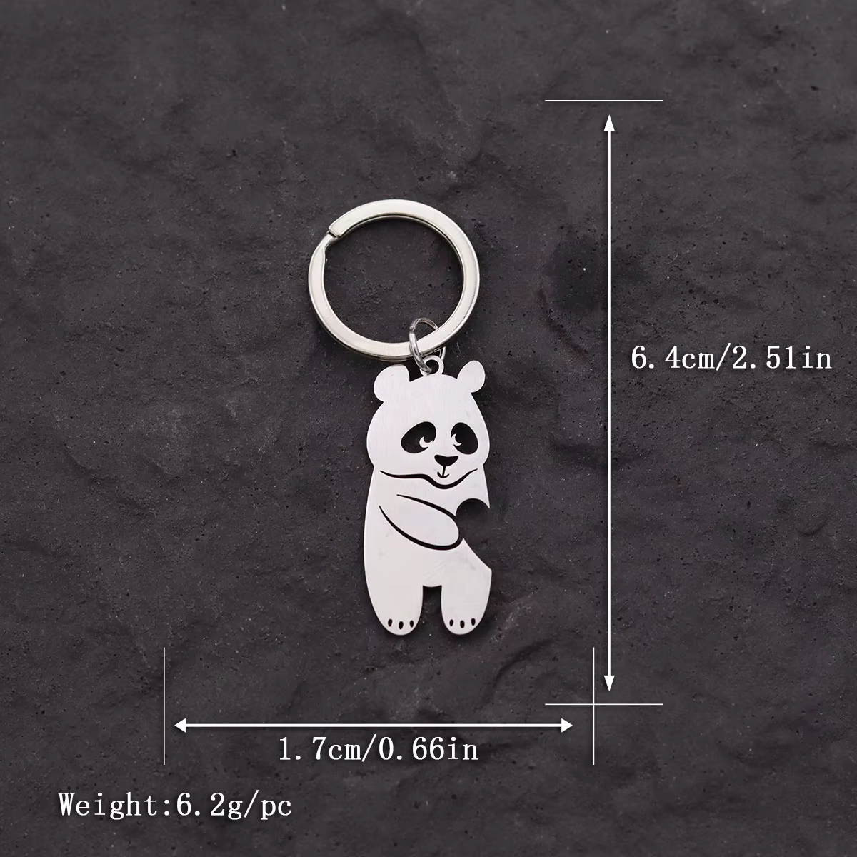 Porte-clés romantique en forme de cœur et de Panda, Animal mignon, cadeau pour enfants, bijoux en ac