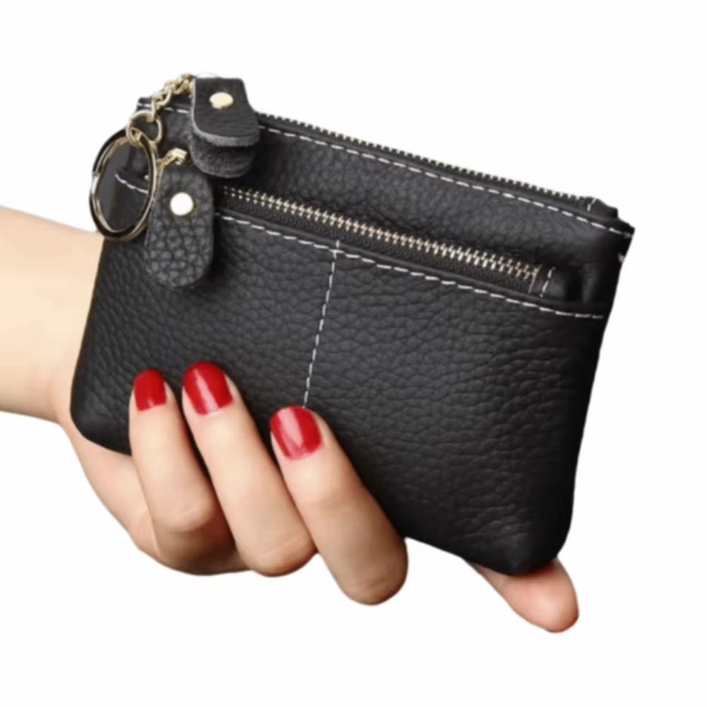 Porte-monnaie vintage mini en cuir PU, portefeuille portable pour femme avec porte-clés, plusieurs e