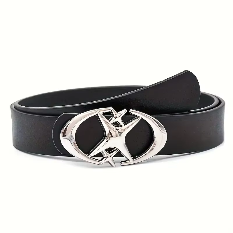 Ceinture élégante à boucle métallique croisée ovale – Durable, simple et universelle compatible – Id