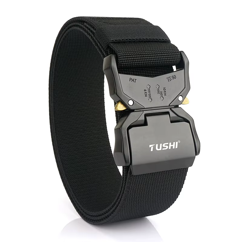 KOLBER 2024 5cm Ceinture Élastique pour Hommes Boucle En Aluminium Dégagement Rapide Extérieur Casua