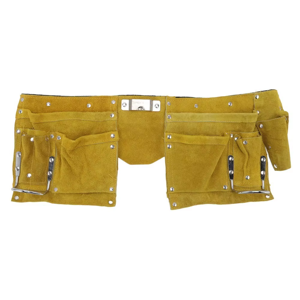 Ceinture à outils en cuir avec boucle à dégagement rapide, ceinture à outils portable pour le travai