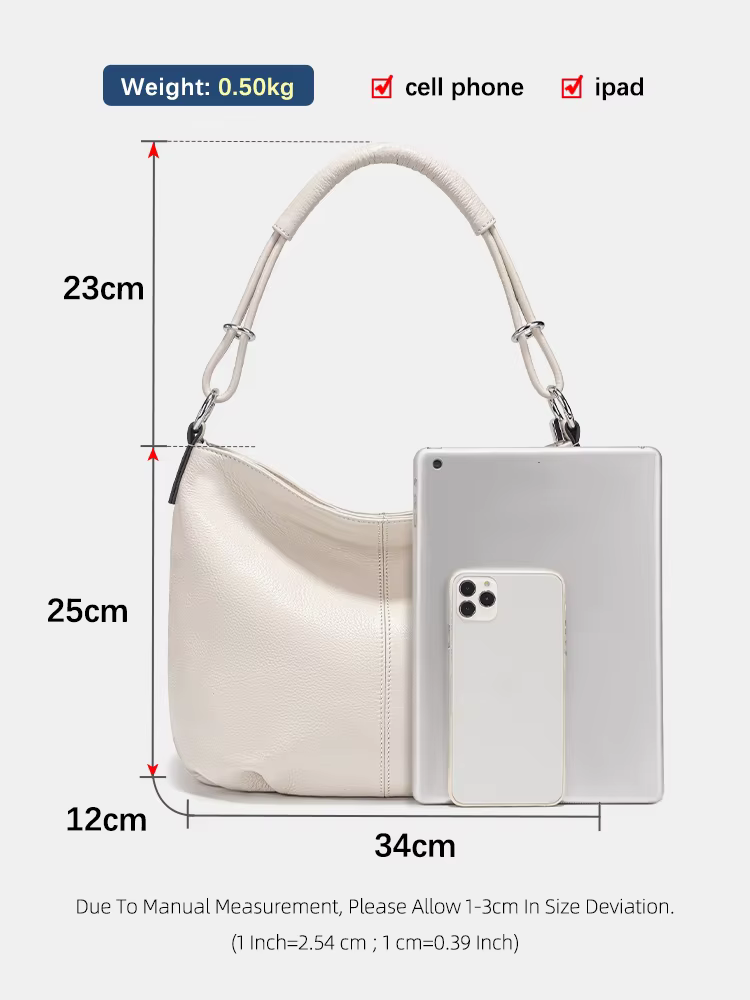 Zency sac à bandoulière en cuir de vachette souple pour femme sac à main en cuir de mode sac à bando