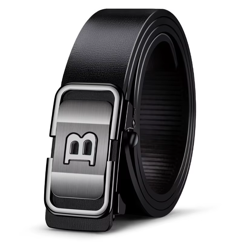 Ceinture pour homme avec boucle automatique sans dents, pour pantalon décontracté ou professionnel,