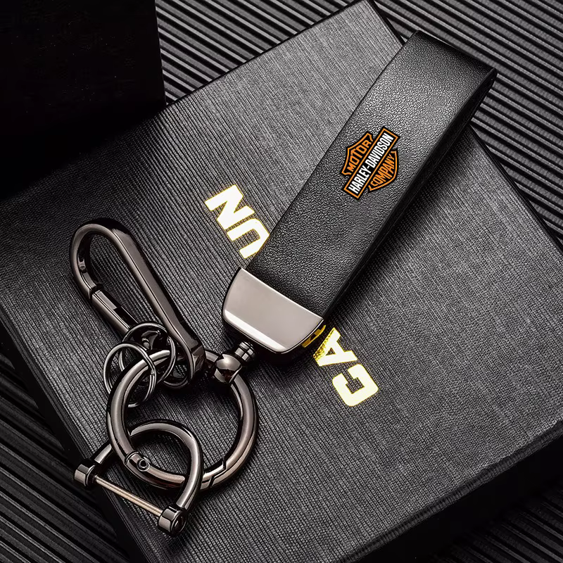Porte-clés de moto en cuir, pendentif Anti-perte pour Harley Davidson Electra Glide Ultra Classic 12