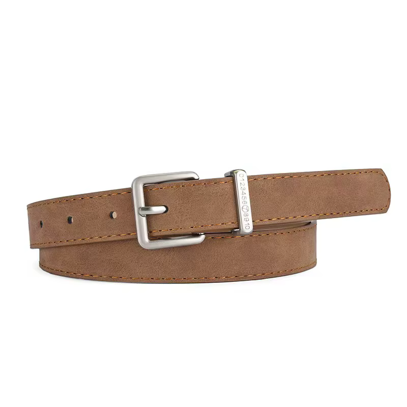 Ceinture rétro givrée pour femmes, tendance polyvalente, boucle à aiguille en argent, mode numérique