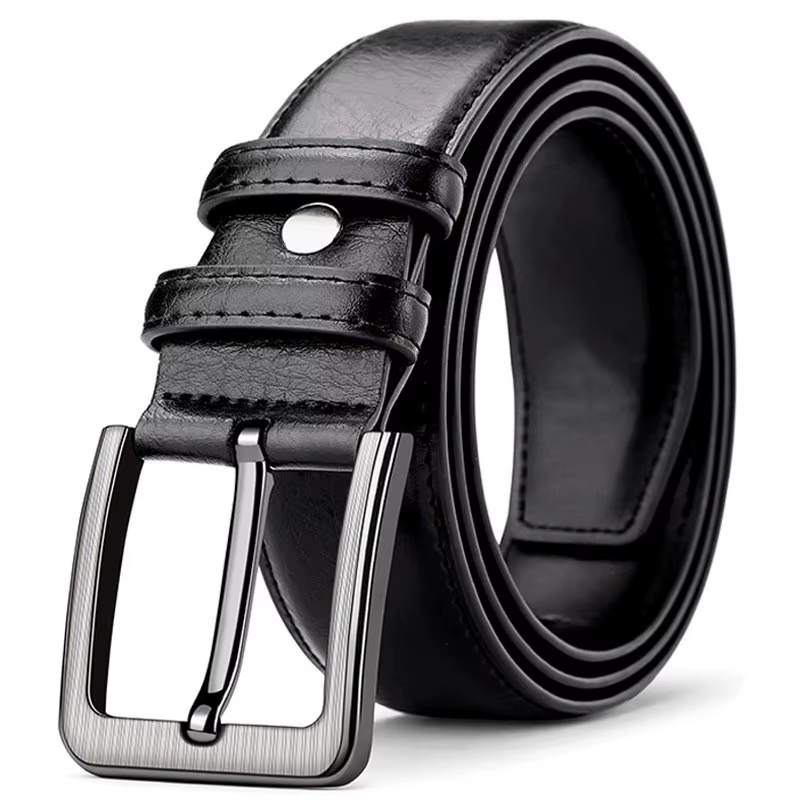 Ceinture pour homme en cuir véritable de haute qualité avec boucle, ceinture décontractée et profess