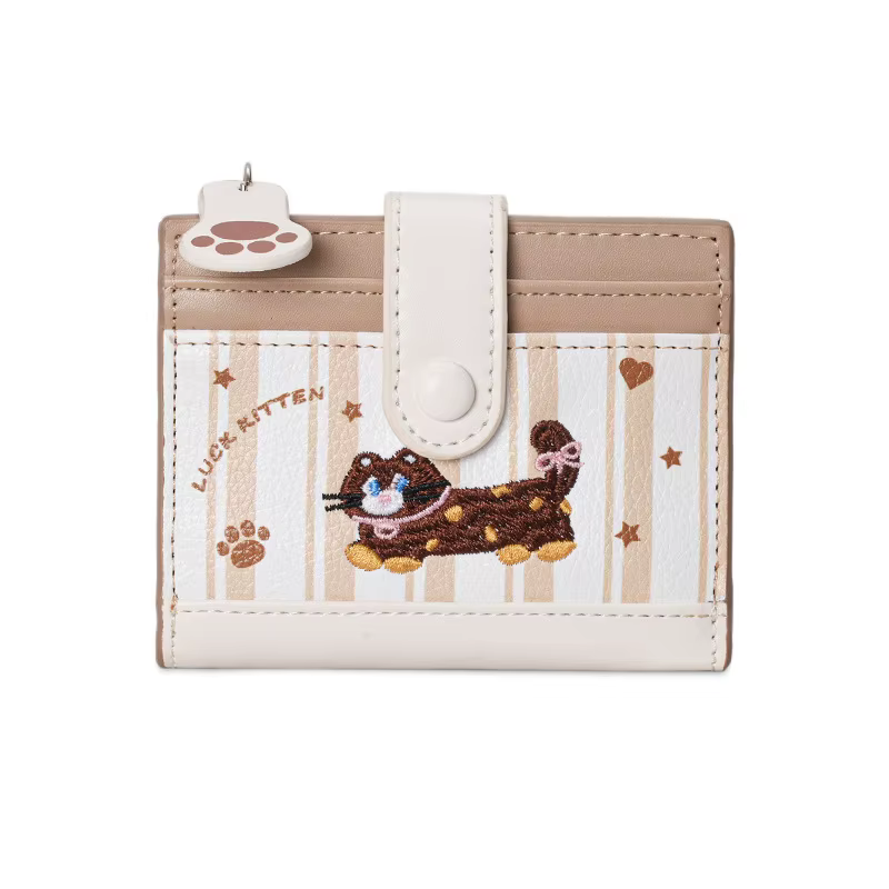 Portefeuille pour cartes, espèces, pièces de monnaie, portefeuille en PU pour femmes, grande capacit
