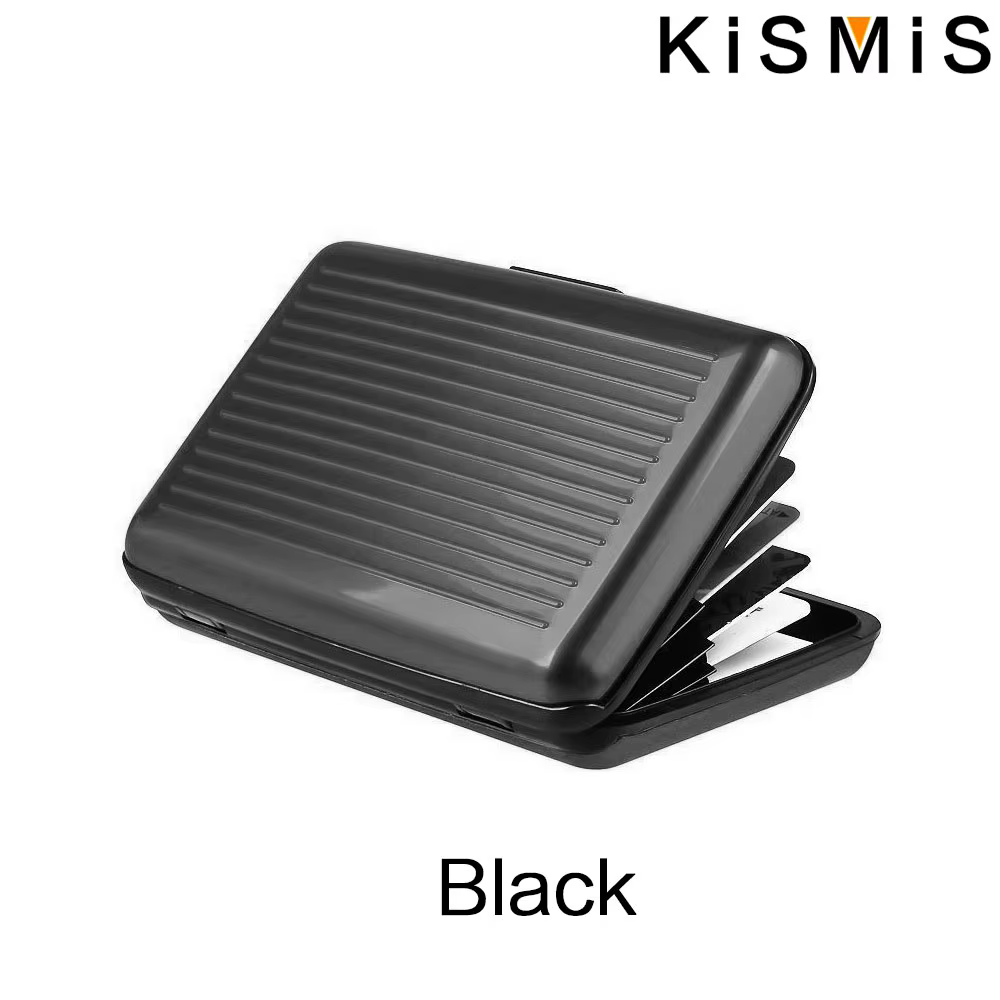 KISMIS RFID portefeuille en métal et carte d'identité professionnelle carte de crédit femmes hommes 