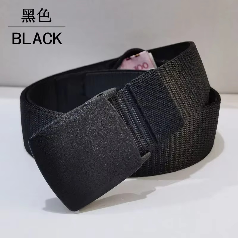 Ceintures pour hommes avec fermeture éclair fente pour argent poche sécurité extérieure cachette arg
