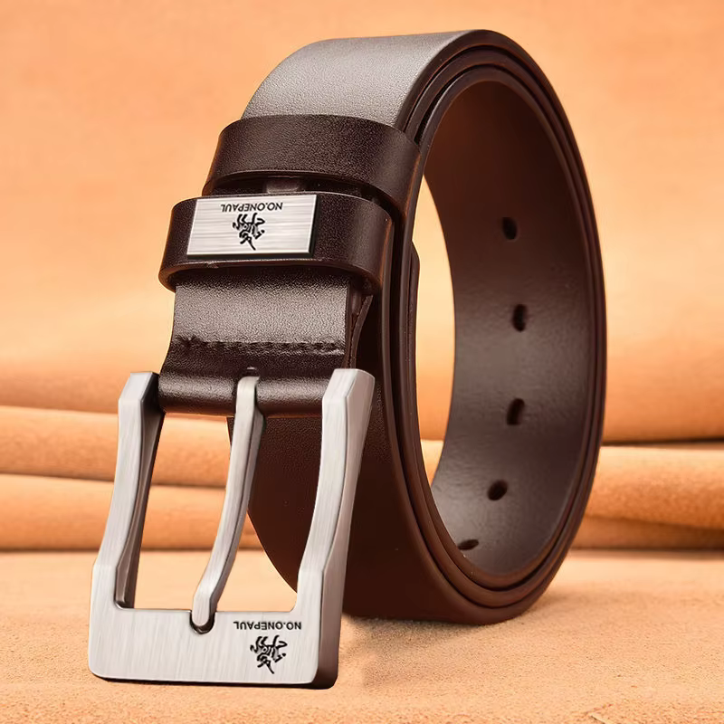 Nouvelle tendance hommes de haute qualité boucle jean en cuir ceinture décontractée affaires Cowboy