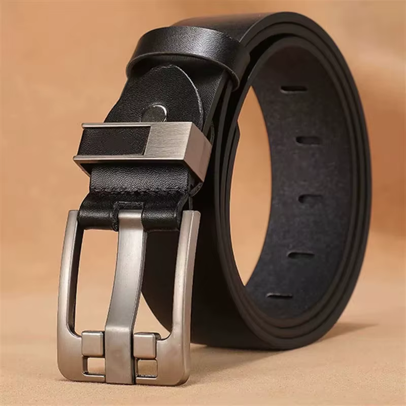 Ceinture de luxe pour hommes, en cuir, boucle ardillon en métal, haute qualité, marque célèbre de st