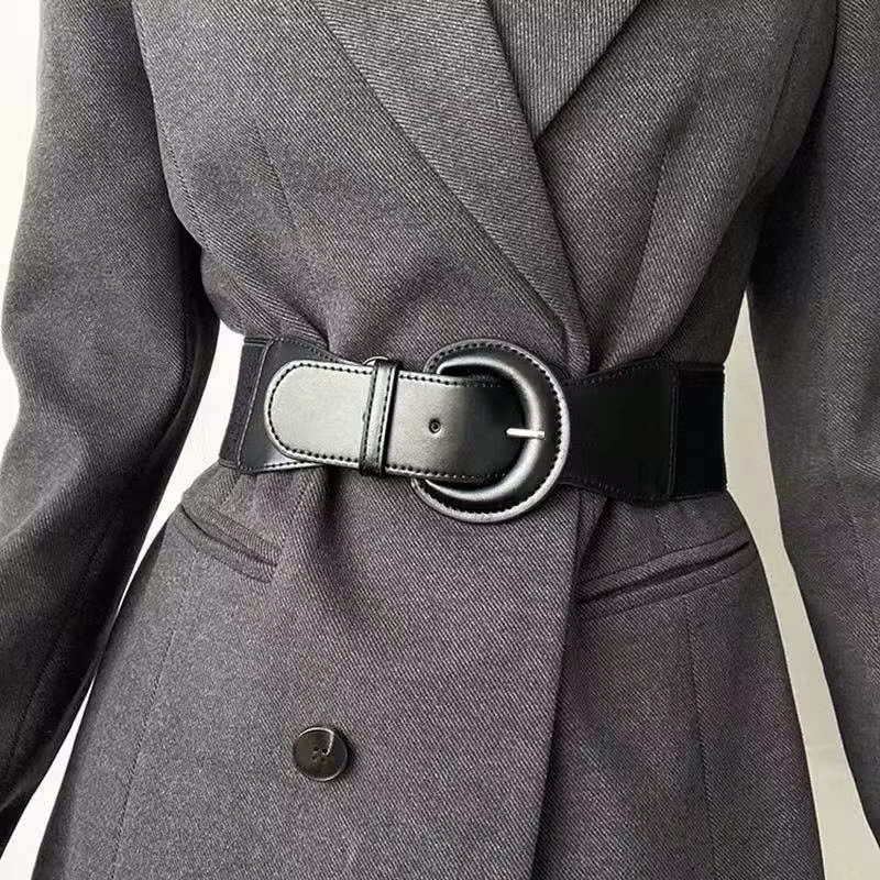Ceinture pour femmes européennes et américaines-mode décorative manteau polyvalent costume ceinture 