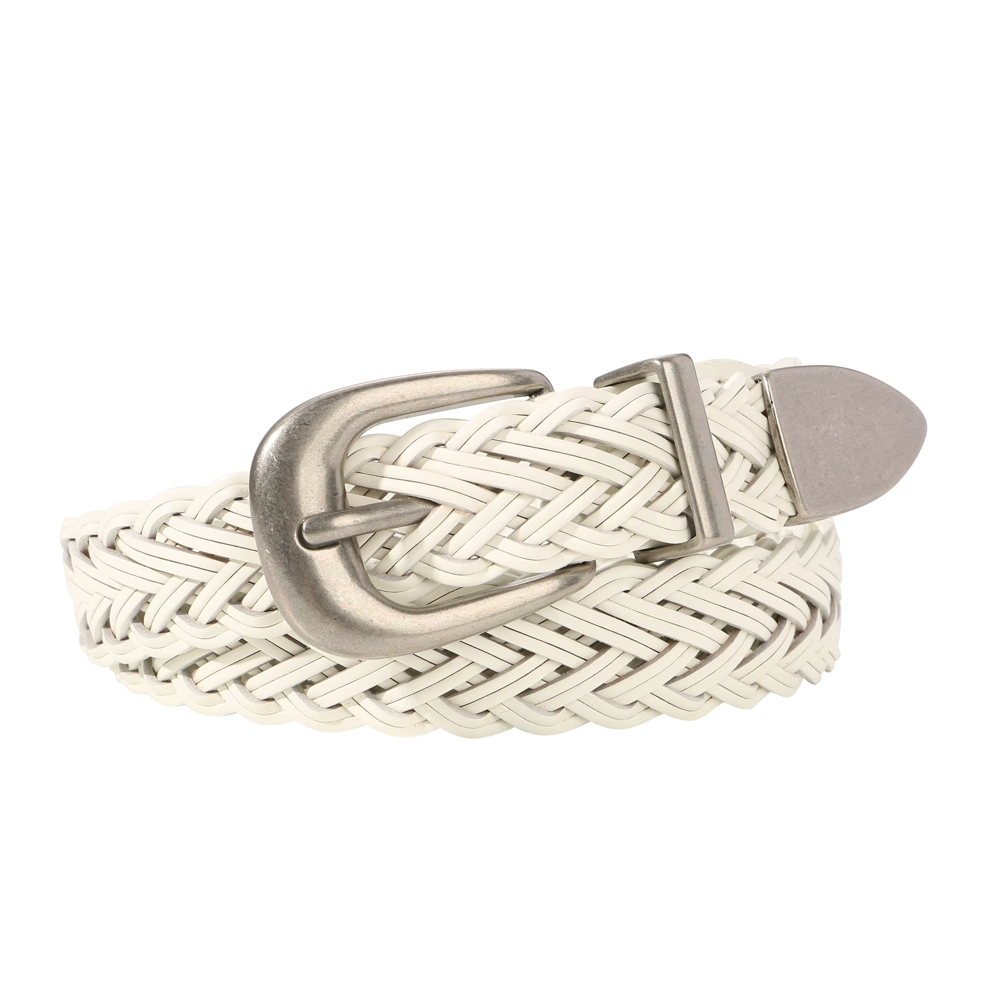 Ceinture tressée vintage pour femme, 2,5 cm de large, 110 cm, ceinture en cuir tissé toutes saisons 