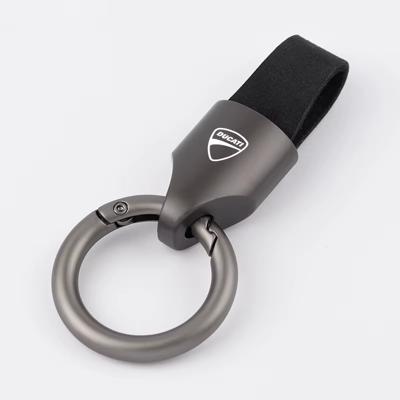 Porte-clés de luxe en cuir/métal pour hommes et femmes, 1 pièce, à la mode, pour Ducati Monster Pani