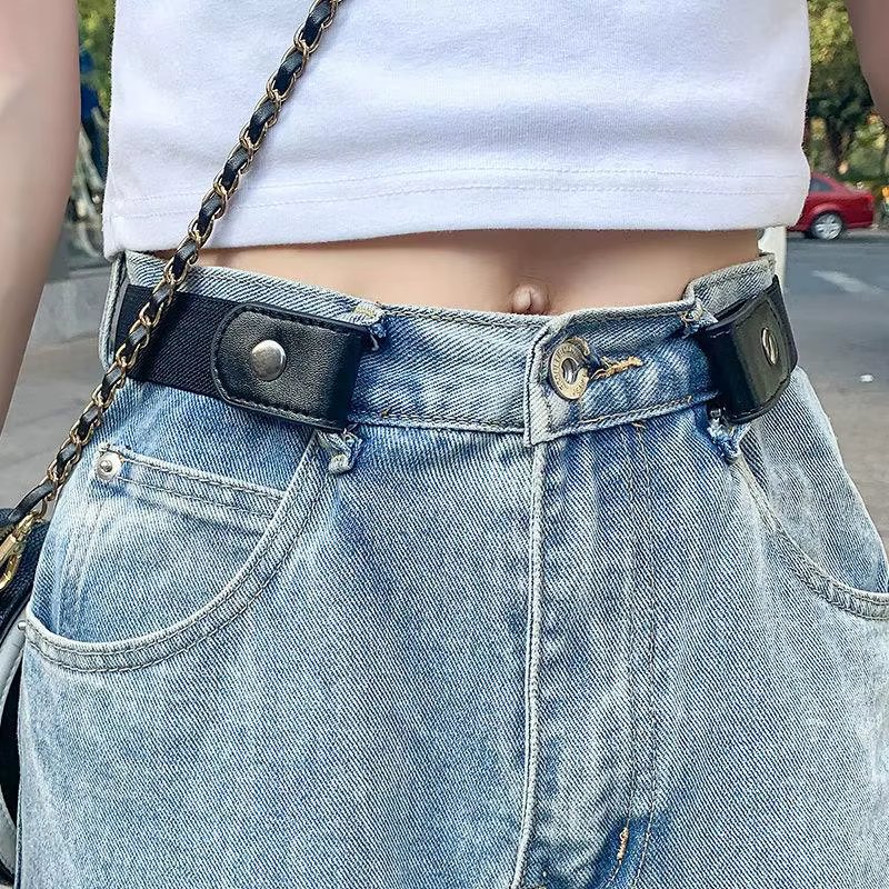 Ceinture élastique extensible réglable sans boucle, 2/1 pièce, ceintures invisibles pour femmes et h