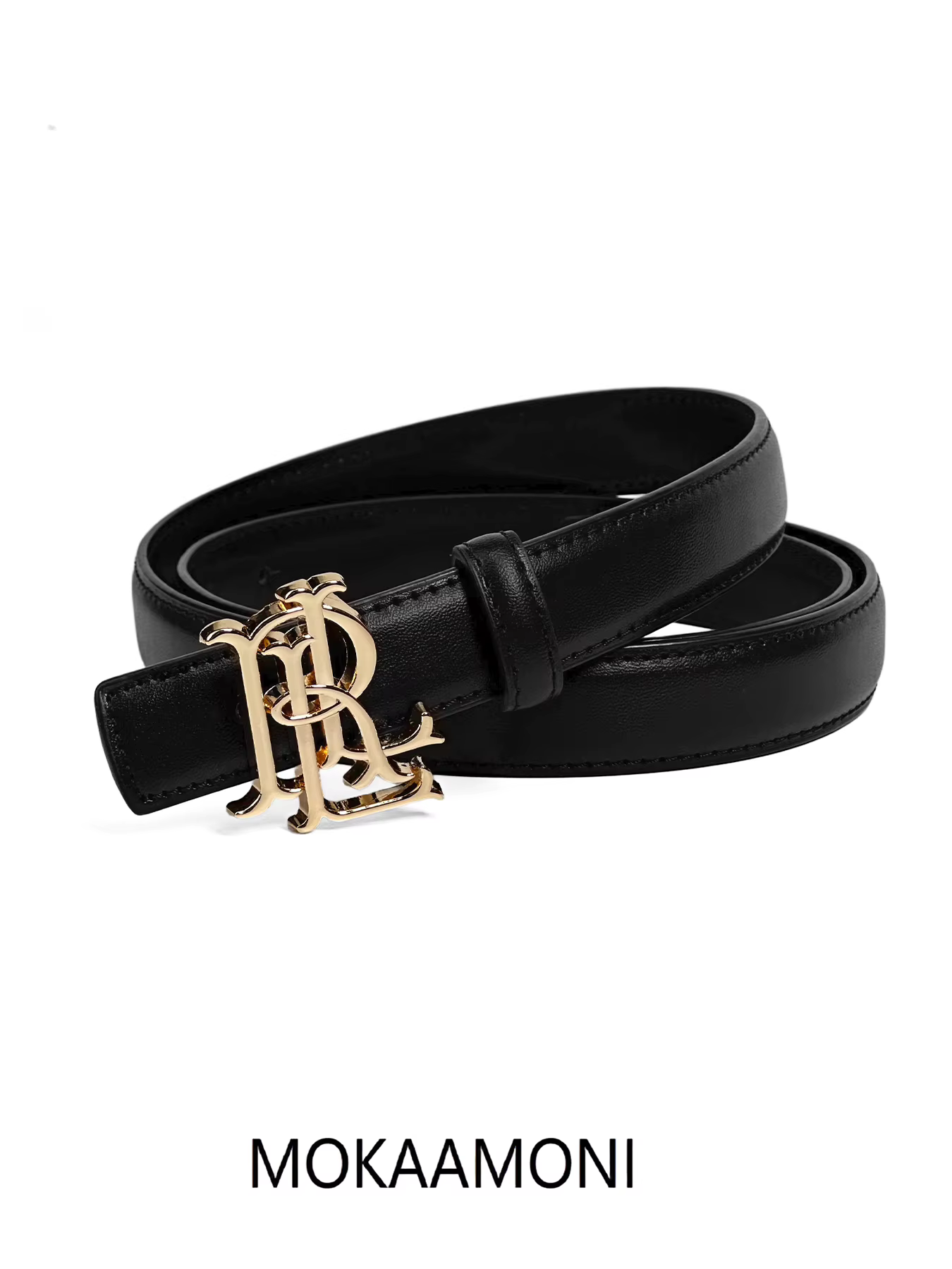 Ceinture grande taille pour femmes, avec ceinture étendue et boucle en lettres dorées, accessoire de