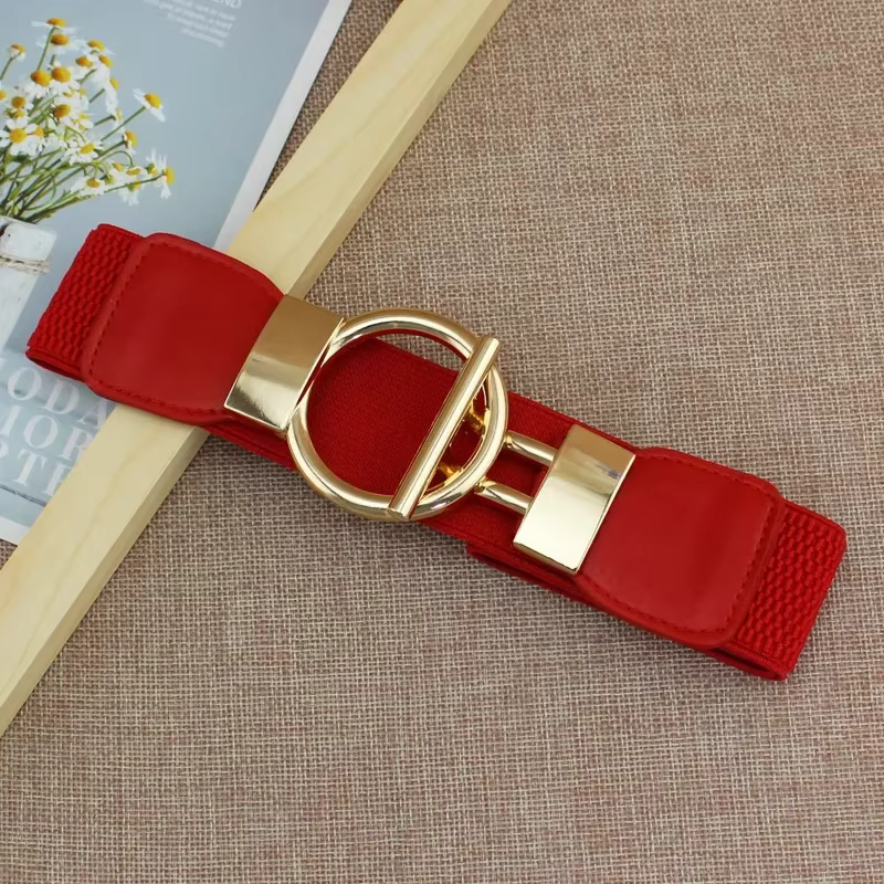 Ceinture élastique à la taille pour femme, robe à la mode, ceinture pour femme, ceinture ronde, déco