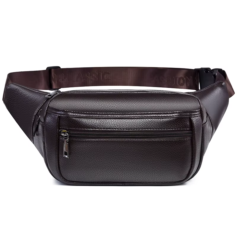 Sac de taille en cuir pour hommes, sac banane rétro, sac banane de poitrine, ceinture de hanche à ba