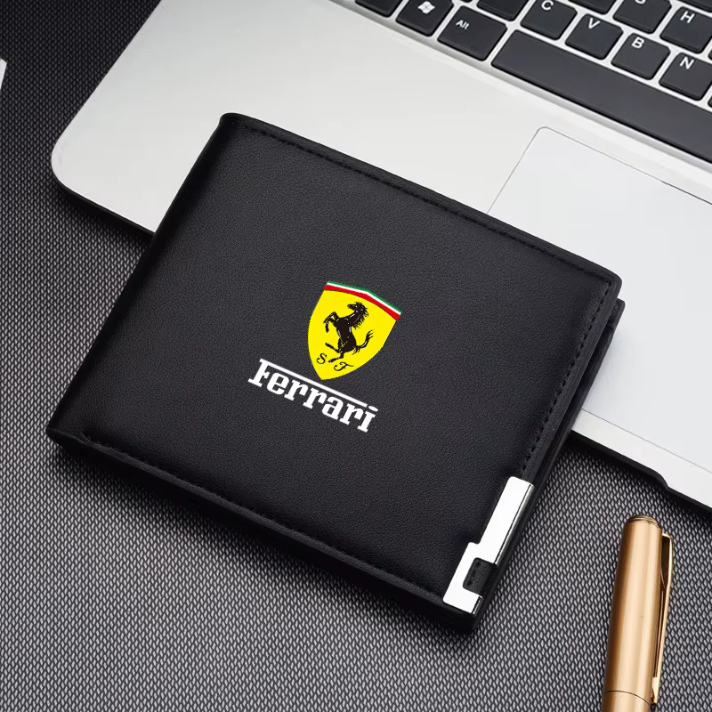Portefeuille court en cuir pour hommes, avec porte-carte, accessoire de permis pour f-ferrari SP1 81