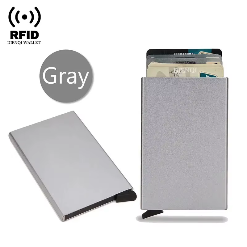 Portefeuille intelligent ultra-fin Rfid pour hommes et femmes, porte-carte de crédit pop-up, mini po