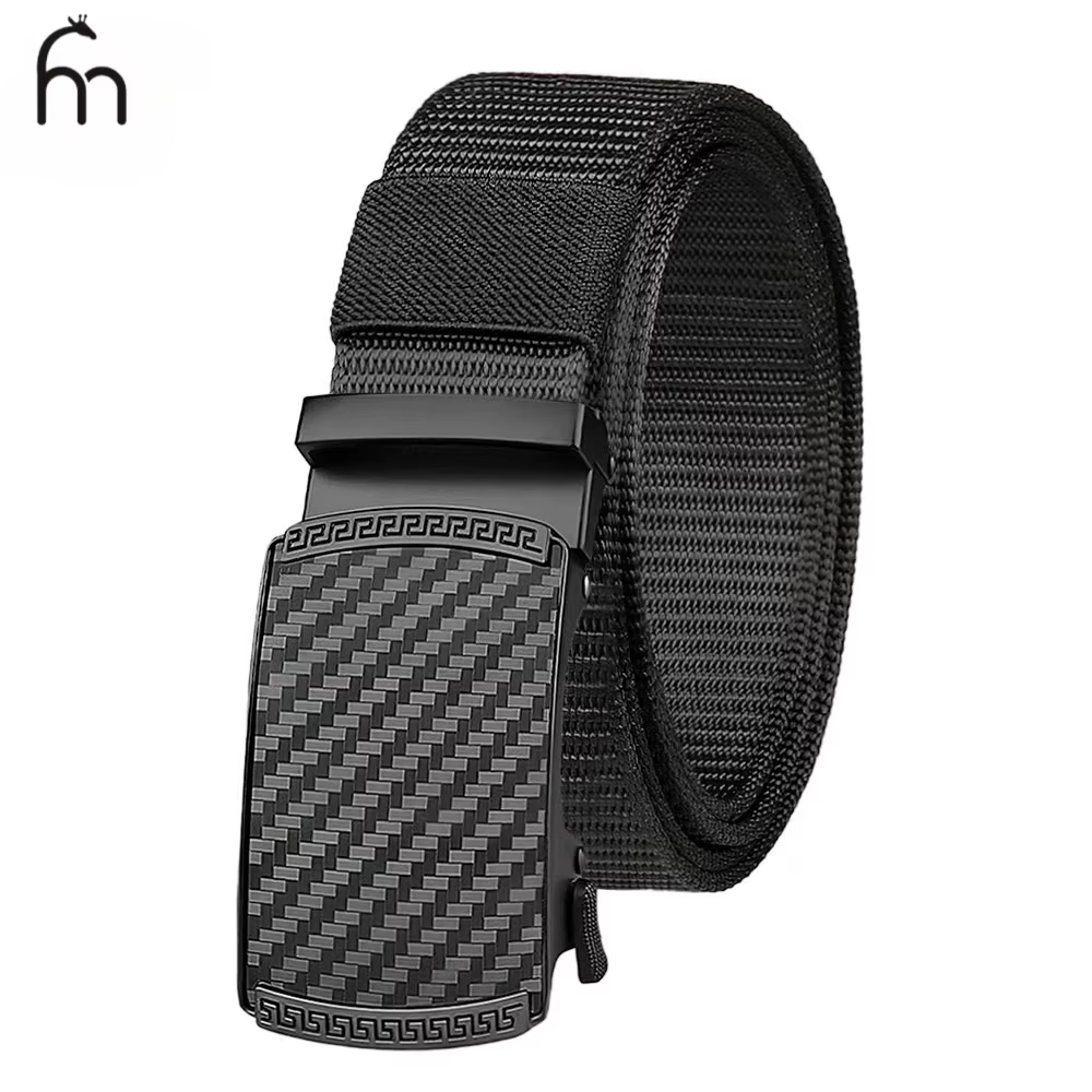Ceinture élastique pour hommes, boucle automatique en alliage métallique, ceinture tactique durable,