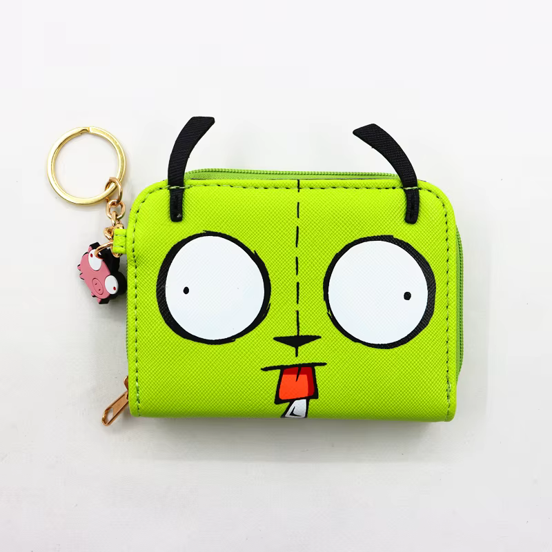 Portefeuille à fermeture éclair 3D Gir en PU, joli sac à main à fermeture éclair pour étudiant, mult