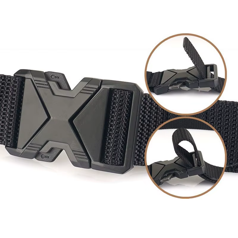Ceinture à boucle en Nylon tressé pour hommes, légère et respirante, 125cm, pour les déplacements qu