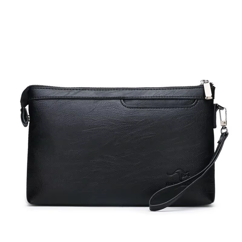 Portefeuille de luxe pour homme, long portefeuille homme, pochette homme, portefeuille zippé en cuir